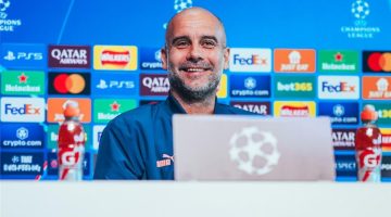 جوارديولا يسخر من نفسه أثناء الإشادة بـ هالاند.. ويؤكد: مانشستر سيتي كان محظوظًا أمام إنتر ميلان