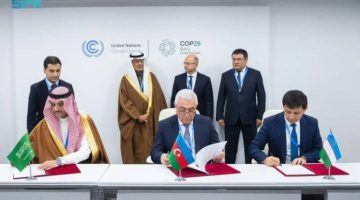المملكة تشهد توقيع برنامجًا تنفيذيًا للتعاون في مجال الطاقة المتجددة مع أذربيجان وكازاخستان وأوزبكستان