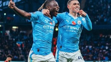 الدوري الإنجليزي، دوكو يضيف الهدف الثالث لمانشستر سيتي أمام نوتنجهام