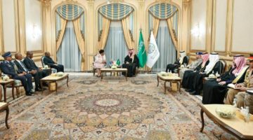 وزير الدفاع يستقبل وزيرة الدفاع والمحاربين القدامى بجمهورية جنوب أفريقيا
