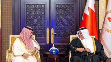 ولي عهد مملكة البحرين يستقبل سمو وزير الخارجية