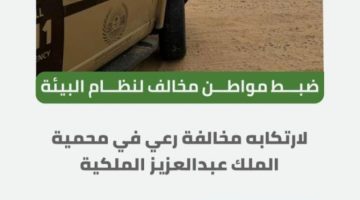 “الأمن البيئي” يضبط مخالفًا لارتكابه مخالفة رعي