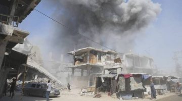 استشهاد (4) فلسطينيين في غارة إسرائيلية على خيمة للنازحين بدير البلح