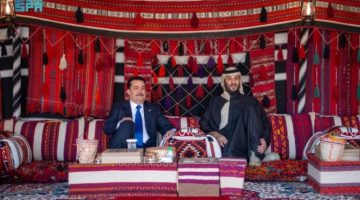 ولي العهد يلتقي رئيس الوزراء العراقي