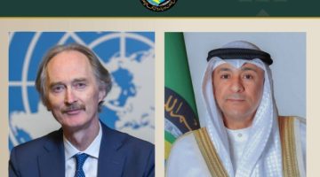 البديوي يبحث مع المبعوث الخاص للأمم المتحدة الجهود الرامية لوحدة وسيادة وأمن سوريا