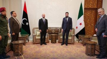 وفد الحكومة الليبية يلتقي قائد الإدارة السورية الجديدة