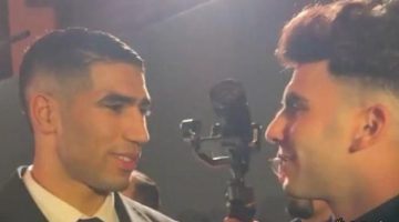 زيزو يعانق أشرف حكيمي قبل انطلاق حفل جوائز الأفضل فى إفريقيا (فيديو)