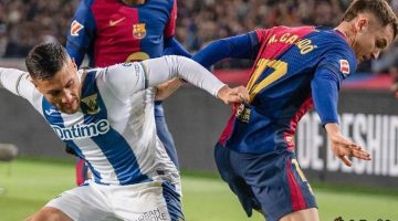 الشوط الأول، برشلونة يتعثر أمام ليجانيس بهدف دون مقابل بالدوري الإسباني
