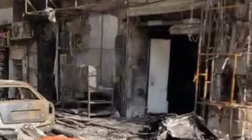 “الفجر” ترصد آثار حريق بمطعم شهير بشارع فيصل (صور)