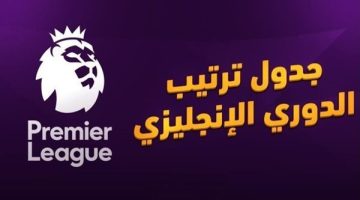 ترتيب جدول الدوري الإنجليزي قبل انطلاق مواجهات اليوم الأربعاء