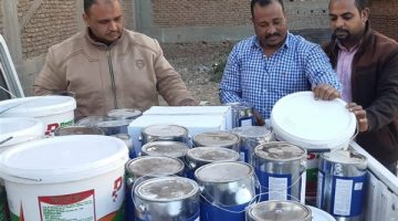 تموين الأقصر تضبط نصف طن دهانات مجهولة المصدر وطن أسمدة داخل مخزن غير مرخص