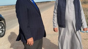 حازم حسني يتفقد قطعة الأرض المخصصة لإنشاء نادي الأجواد للرماية والفروسية بمطروح