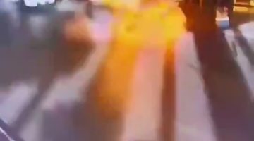 بالفيديو.. انفجار سيارة “تسلا” أمام فندق ترامب في لاس فيغاس