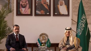 وزير الخارجية يستقبل وزير خارجية الإدارة السورية الجديدة
