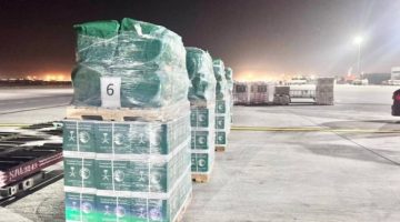 مغادرة الطائرة الإغاثية السعودية السادسة التي يسيّرها مركز الملك سلمان للإغاثة لمساعدة الشعب السوري