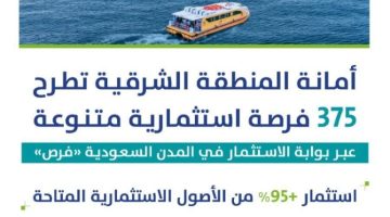 أمانة الشرقية تطرح 375 فرصة استثمارية لتعزيز التنمية الاقتصادية