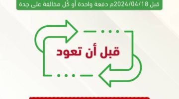 انتهاء مهلة خفض غرامات المرور 18 أبريل