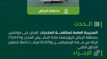 مخدرات الرياض تقبض على مواطنين لترويجهما مواد مخدرة