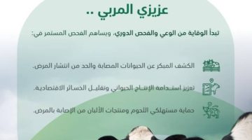 “وقاء” تؤكّد تعزيز التدابير الوقائية لمكافحة مرض السل البقري