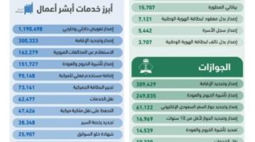 تنفيذ (24,266,498) عملية إلكترونية عبر “أبشر” في فبراير
