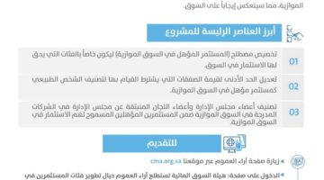 تخفيف معايير واشتراطات المستثمرين في السوق الموازية