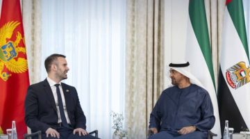 الرئيس الإماراتي يبحث مع رئيس وزراء مونتينيغرو القضايا الإقليمية