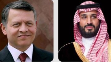 ولي العهد يتلقى اتصالًا هاتفيًا من ملك الأردن هنأه فيه بحلول عيد الفطر
