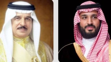 ولي العهد يتلقى اتصالًا هاتفيًا من ملك البحرين هنأه فيه بحلول عيد الفطر