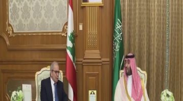 ولي العهد يستقبل رئيس مجلس الوزراء بالجمهورية اللبنانية