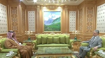رئيس مجلس الشيوخ زعيم الأمة التركمانية يستقبل الأمير تركي بن محمد بن فهد