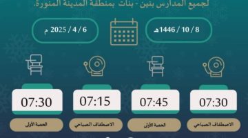 “تعليم المدينة”: استمرار مواعيد الدوام الشتوي