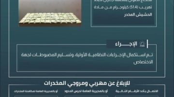 حرس الحدود بجازان يحبط تهريب (51.4) كيلوجرامًا من الحشيش المخدر