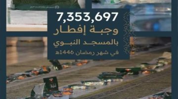توزيع 7 ملايين “وجبة إفطار صائم” في المسجد النبوي خلال شهر رمضان